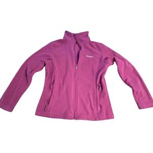 Women’s Columbia Plum color Full Zip Fleece Jacket size small‎